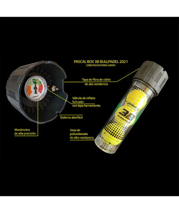 BULLPADEL PASCAL BOX 3B PADEL BALL PRESSURIZER